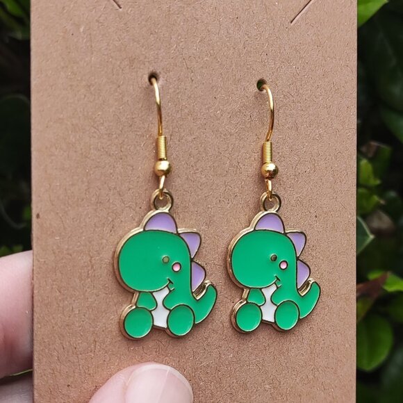 Baby Dinosaur Earrings - Picture 3 of 7